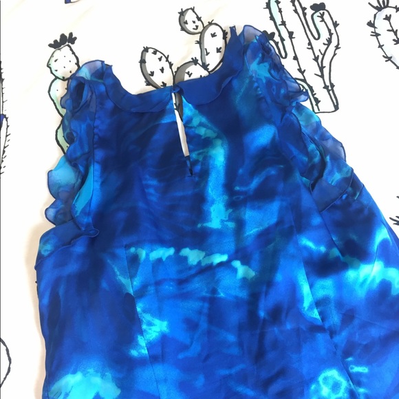 White House black market blue blouse - Picture 4 of 7